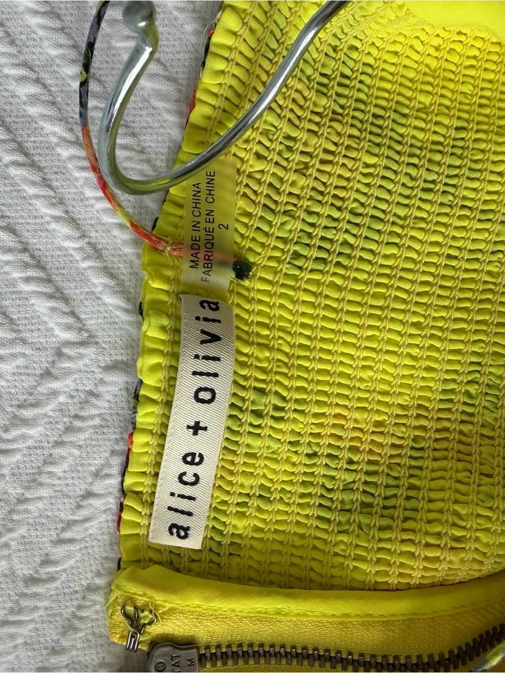 Alice + Olivia Yellow Floral Mini Dress - Picture 3 of 3